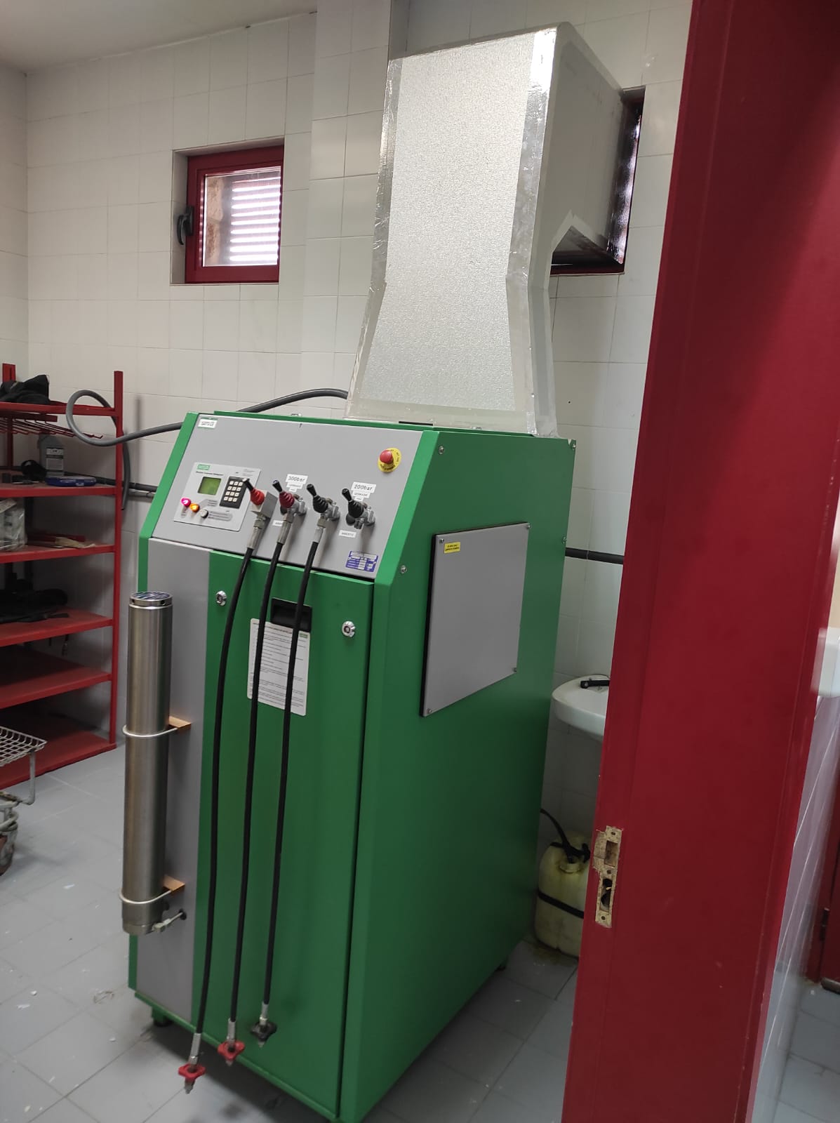 Emboquillado de máquina en  parque de bomberos de Úbeda